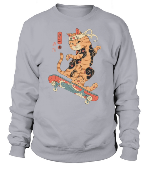 Skatana Japanese Cat Yakuza Neko Tattoo Aesthetic Women's Sweatshirt