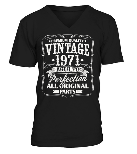 1971 Vintage Birthday Gift Idea Men's V-Neck T-shirt
