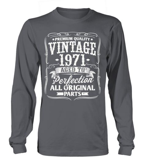 1971 Vintage Birthday Gift Idea Men's Long Sleeve