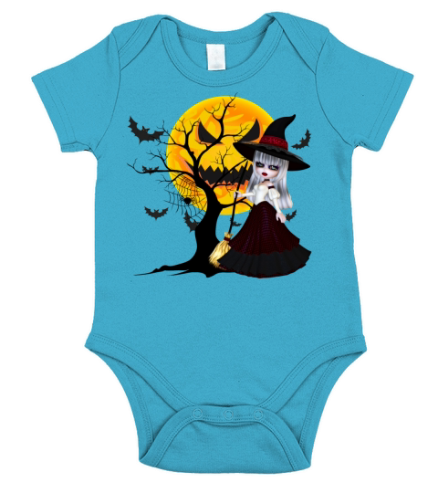 HALLOWEEN WITCH Short Sleeve Baby One-Piece