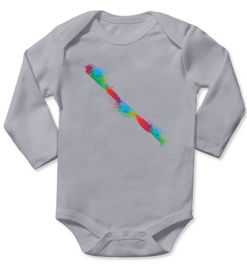 Colorful Flute Retro Music Lover Flutist Long Sleeve Baby One-Piece