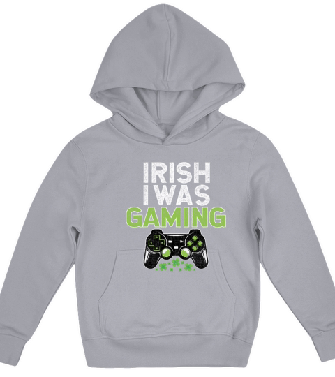 Irish I was Gaming Kids Hoodie