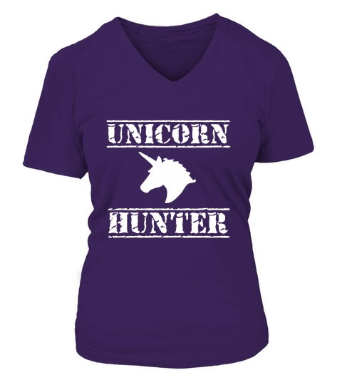 Unicorn Hunter V-neck T-Shirt Woman