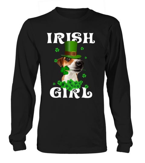 Jack Russell Terrier patricks day gift for her Men's Long Sleeve