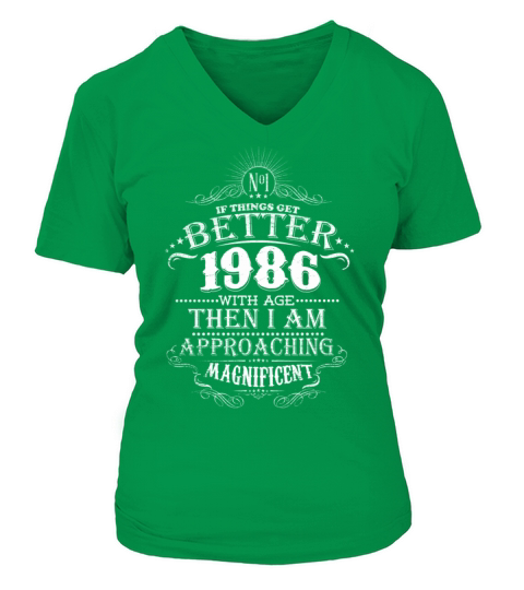 Vintage Born in 1986 30 Years Old Birthday Women's V-Neck T-shirt