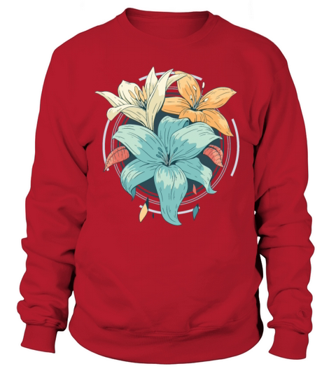 Colorful flowers drawing realistic flower drawing Women's Sweatshirt