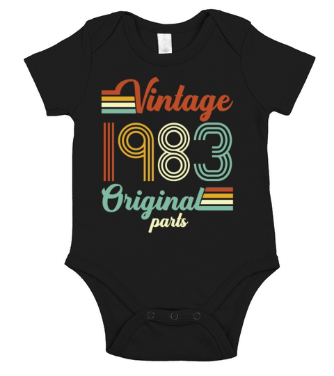 Vintage 1983 Original Short Sleeve Baby One-Piece