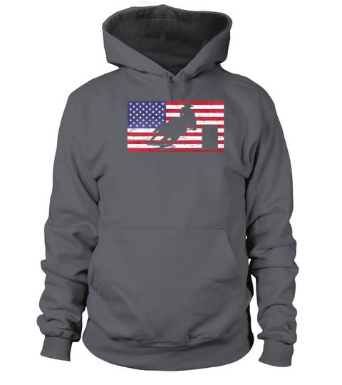Barrel Racing American Flag USA Women's Hoodie