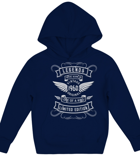 60th Birthday Present - Born 1960 Vintage Kids Hoodie