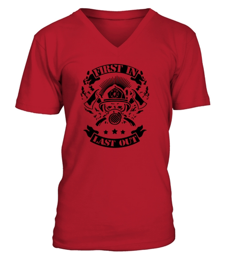First in last out 01 Men's V-Neck T-shirt
