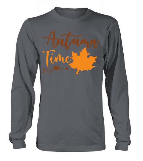 Autumn time with heart decoration and maple leaf Women's Long Sleeve
