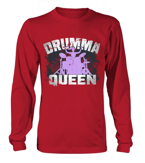 Drumma Queen - Drums Drummer Crown sticks Women's Long Sleeve
