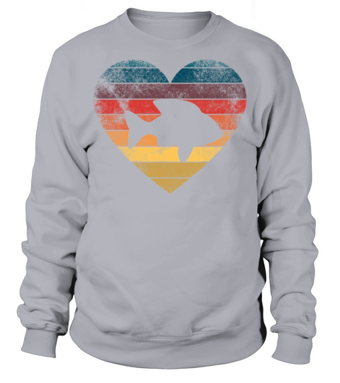 Funny Fish Heart Retro Vintage Cool For Fish Lover Men's Sweatshirt