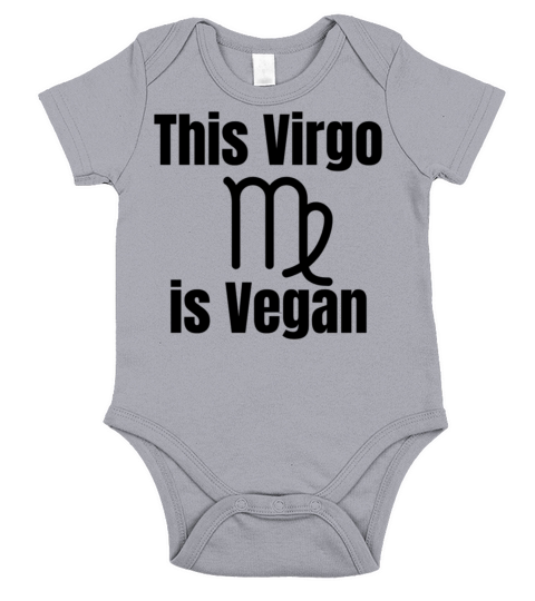 This Virgo is Vegan Zodiac Sign Stars black Short Sleeve Baby One-Piece