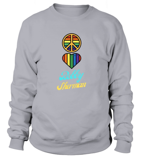 Peace Love Bobby Sherman 60s 70s Groovy Greeting Rainbows Sweatshirt Unisex
