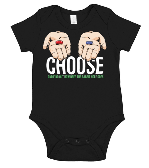 Choices Red Or Blue Pill Choose Design Short Sleeve Baby One-Piece