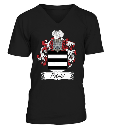 Patrizi Family Crest Italian Family Crests V-Neck T-shirt