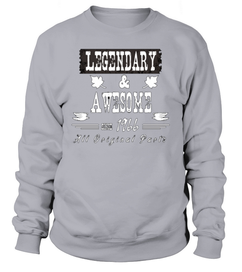Vintage 1966 - 55 th Birthday Legendary Awesome Men's Sweatshirt