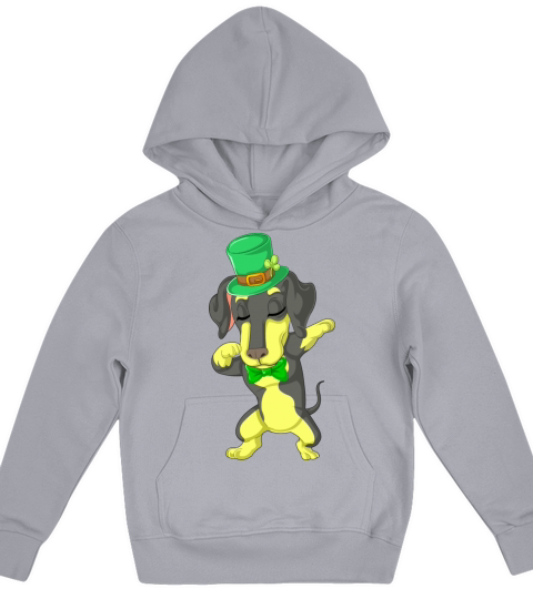 dabbing daschund st patricks day Kids Hoodie
