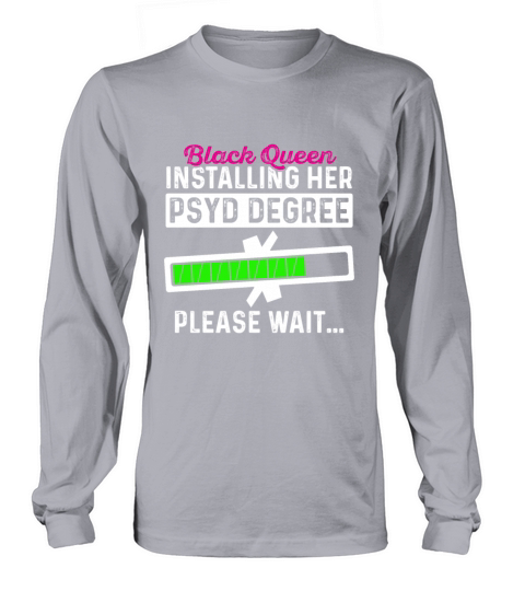 PsyD Doctor of Psychology Black Grad Doctorate Women's Long Sleeve