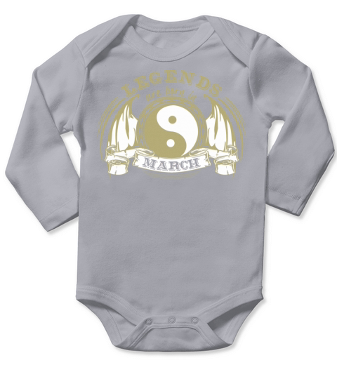 Legends are born in March Long Sleeve Baby One-Piece