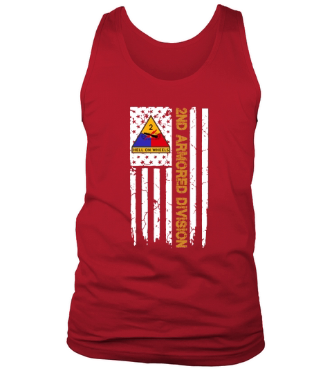 2nd Armored Division American Flag Tshirt Tank Top Unisex