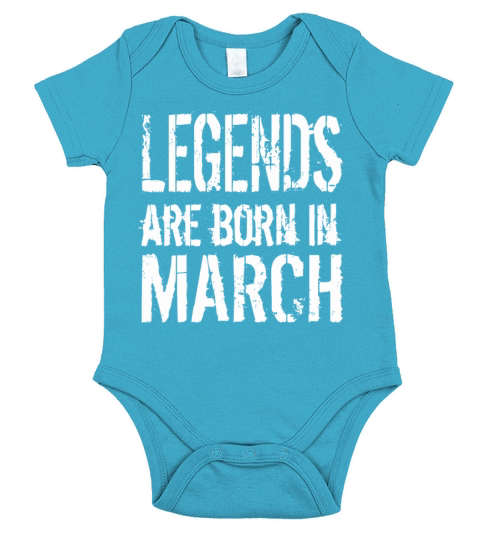 Legends are born in MARCH Short Sleeve Baby One-Piece