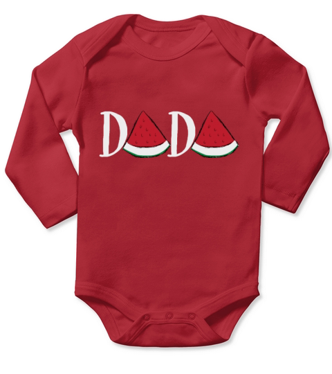 Watermelon Dada Long Sleeve Baby One-Piece