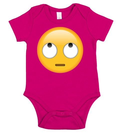 Eye Roll Emoji Short Sleeve Baby One-Piece
