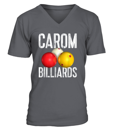 3-CUSHION BILLIARD BALLS - SHIRT FOR STRAIGHT RAIL CAROM V-Neck T-shirt
