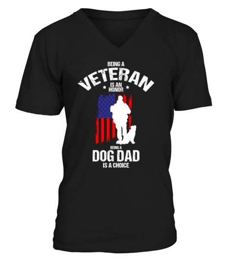 Veterans Day Honor Shirt for Dog Lovers Men's V-Neck T-shirt