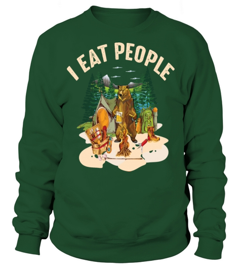i eat people i eat people bear bear walking Women's Sweatshirt