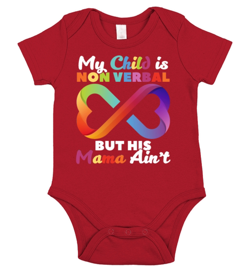 Children Non Verbal Aint No Mama Autism Awareness Short Sleeve Baby One-Piece