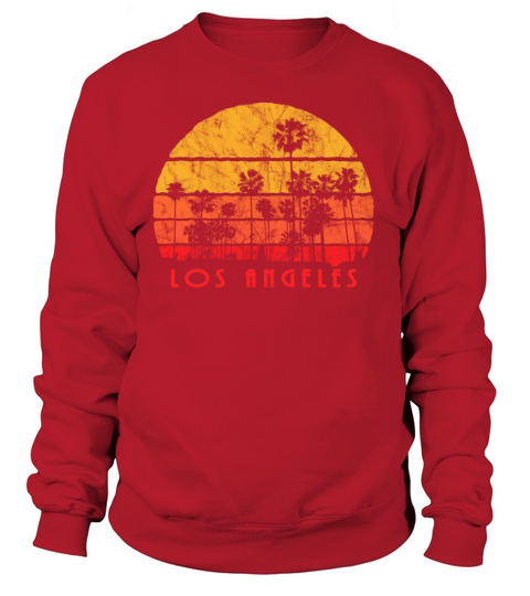 Vintage Style Los Angeles Beach Palm Sunset Women's Sweatshirt