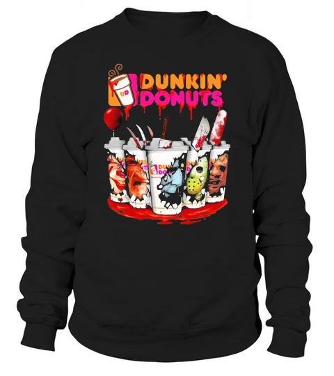 Dunkin Donuts Horror character Halloween Michael Myers Sweatshirt Unisex