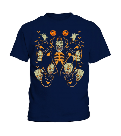 Horror Art Zombie Ghosts Ghouls Psychobilly Punk A Kids T-Shirt