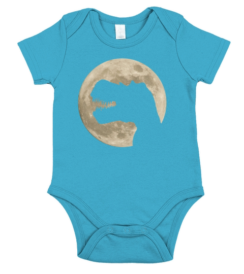 Dinosaurs On The Moonn Short Sleeve Baby One-Piece