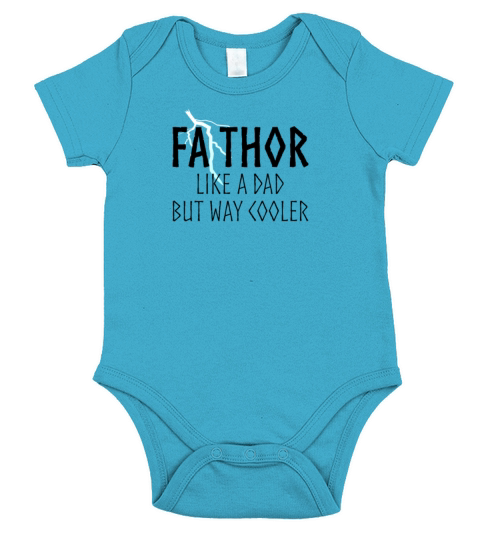 FA-THOR like a Dad but way Cooler Black Short Sleeve Baby One-Piece
