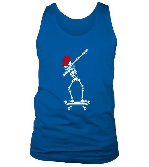dab dabbing skeleton skateboard skater Tank Top Unisex