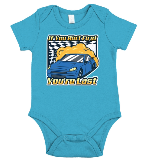 Car Racing Short Sleeve Baby One-Piece