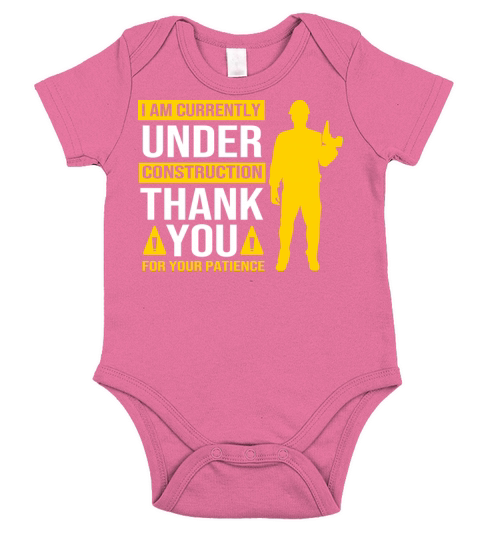 Workout Exercise I Am Currently Under Construction Short Sleeve Baby One-Piece
