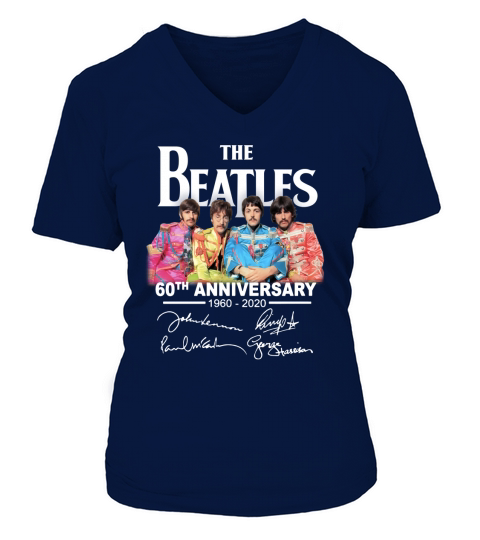 The Beatles 60th Anniversary 1960-2020 all signature - Sweat Shirt V-neck T-Shirt Woman