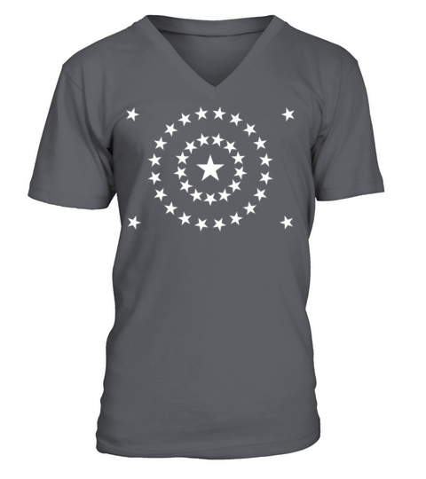 Veteran Gift-American Flag 38 Stars Minimalist Des Men's V-Neck T-shirt