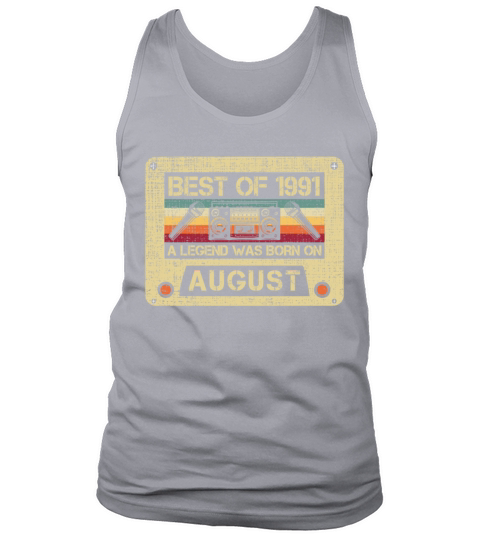 Born on August 30years Bday Vintage Cassette Gift Men's Tank Top