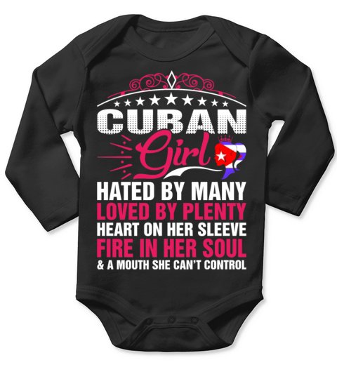 Cuban Girl Cant Control Long Sleeve Baby One-Piece