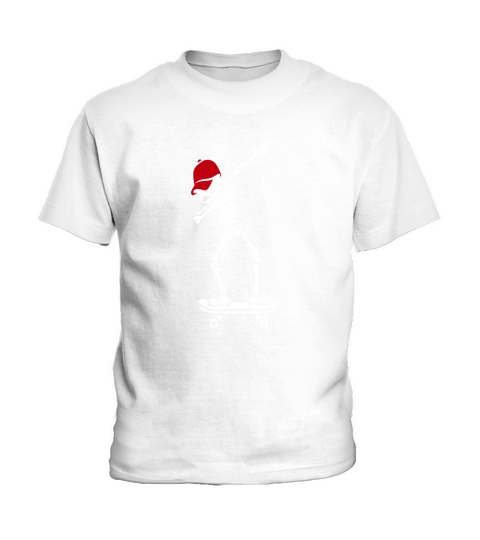 dab dabbing skeleton skateboard skater Kids T-Shirt