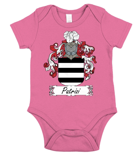 Patrizi Family Crest Italian Family Crests Short Sleeve Baby One-Piece