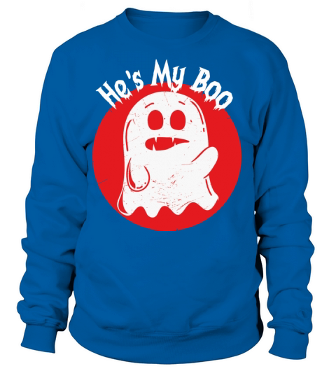 Womens Hes My Boo Cute Matching Couple Halloween Women's Sweatshirt