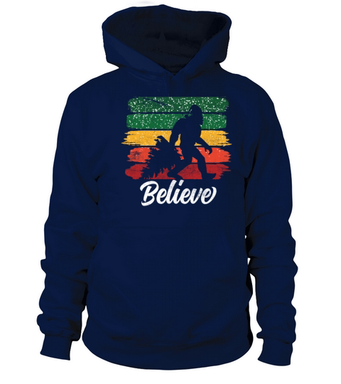 Bigfoot Believe Christmas Sasquatch Yeti Women's Hoodie