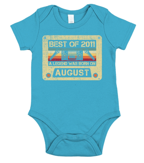 Best of 2011 a Legend Was Born on August Bday Gift Short Sleeve Baby One-Piece